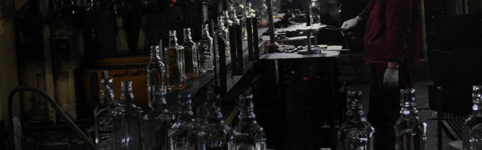 Botellas de licor de vidrio