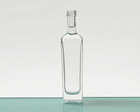 Botellas de vidrio de licores cuadrados