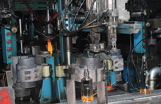 Botella de vidrio Termo-formación de control de calidad