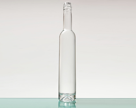 Cilindro de 375ml redondo base pesada extra blanco Flint botella de cristal