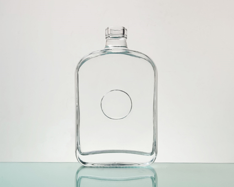 450mL cuello de tornillo rectangular botella de coñac Flint extra blanco