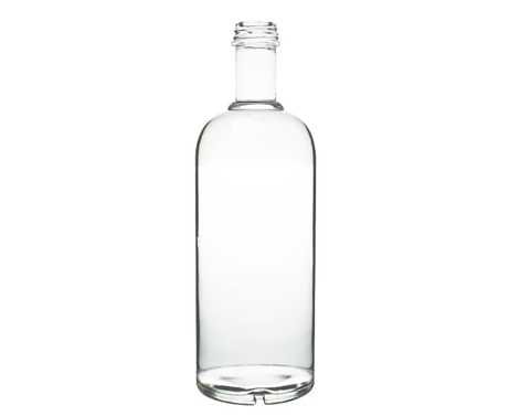 1L cilindro redondo hilo superior alto Flint vodka botella