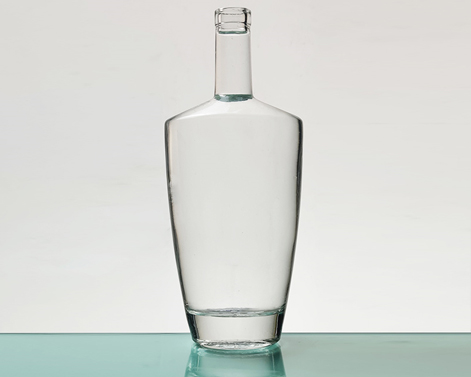 Botella de coñac con acabado de placa de pedernal de forma ovalada de 700ml