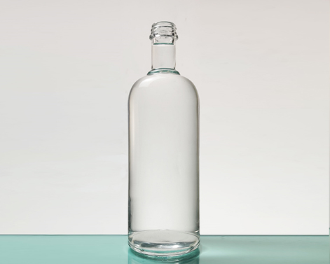 Botella de vodka de 500ml con forma ovalada de vidrio alto