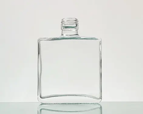 Botella Rum Cuello Corto Flint Extra Blanco 150ml Rectangular