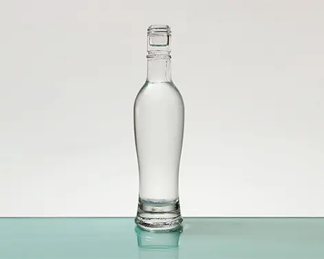 200ml, tapa de tornillo de forma redonda, base gruesa, botella de vidrio Flint Extra White Rum