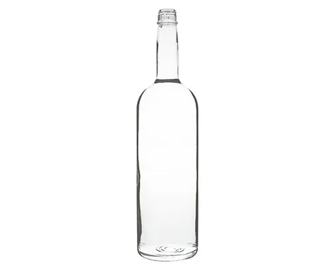Botella de vidrio de tequila transparente de gran tamaño 1L de forma especial