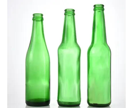 Botella de cerveza de vidrio verde 0.33l