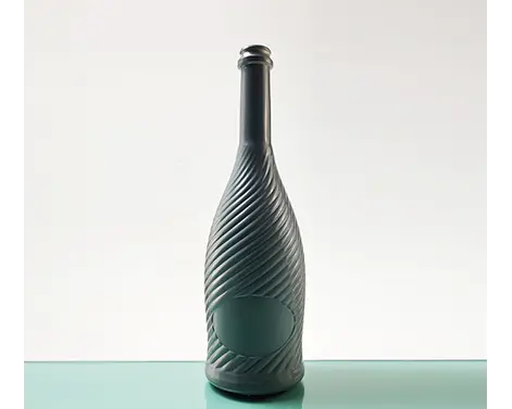 Botella de vino con chispas de color oscuro diseño especial 750ml