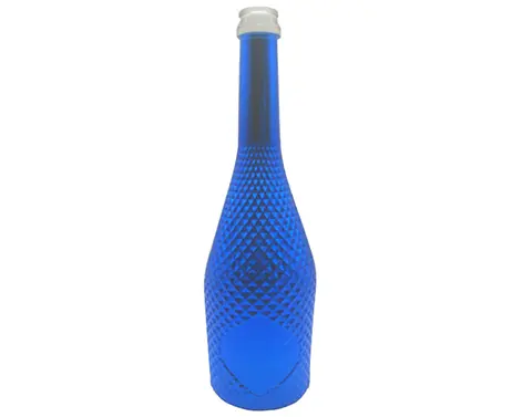 75cl nueva botella de champán azul brillante