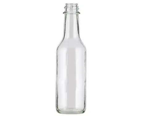 250ml botella de vidrio de salsa de pedernal redonda