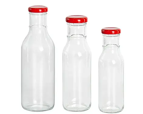 Cilindro de 250ml redondo Flint botella de vidrio de salsa caliente