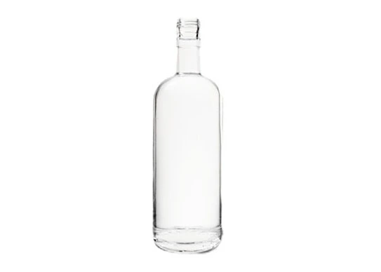 750ml redondo extra blanco Flint Thread Top Spirits botella de cristal