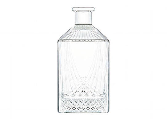 Botellas de tequila de cristal de 750ml con forma de Flint Square Extra White
