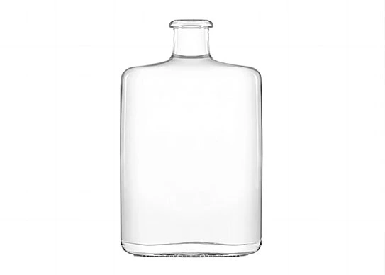 Botella de licor de cadera 75cl, botella de vidrio de forma ovalada, botellas de cristal de 750ml