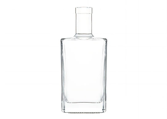 Botellas de cristal con forma cuadrada de base de vidrio pesado Premium de 750ml con un hombro plano