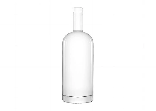 Empaquetado vacío de Ron botella de vidrio de alta transparencia