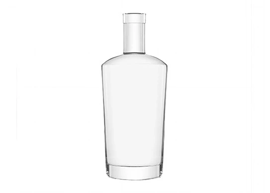 Empaquetado de vidrio claro botellas de alcohol 75cl base estable