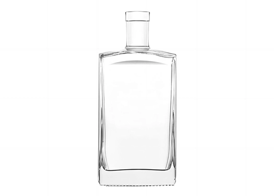 Botellas de licor 750ml con forma de rectángulo, botellas de whisky de marca Flint
