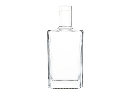 700ml botella de vidrio cuadrada T-cork Top alcohol embalaje