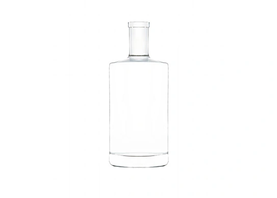 Botella de Glass Spirit 70cl, botella de tequila de Gin de hombro plano