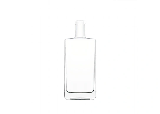 Botella de vidrio rectangular T-cork Top Vodka Rum Packing