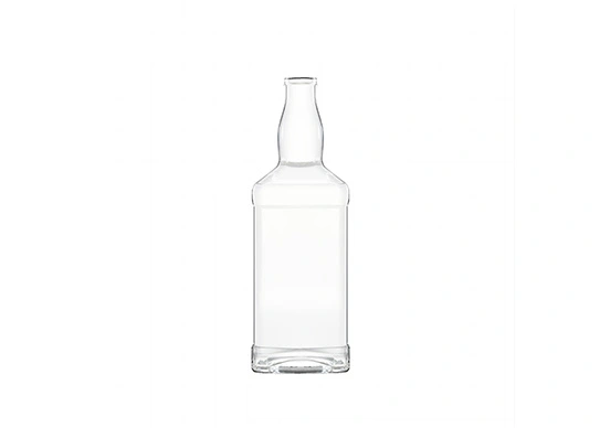 Botella cuadrada de whisky, apertura de tapón de corcho de vidrio Premium de 700ml