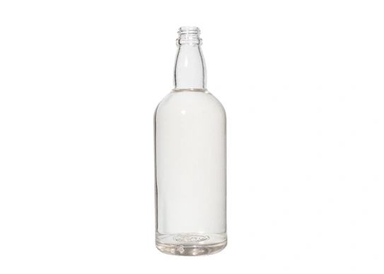 Botella de cristal Shandong, botella de whisky vacía, acabado de tapa de rosca