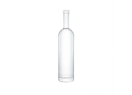 Cilindro botella de vino de hielo 700ml tapón de corcho acabado botella de vidrio