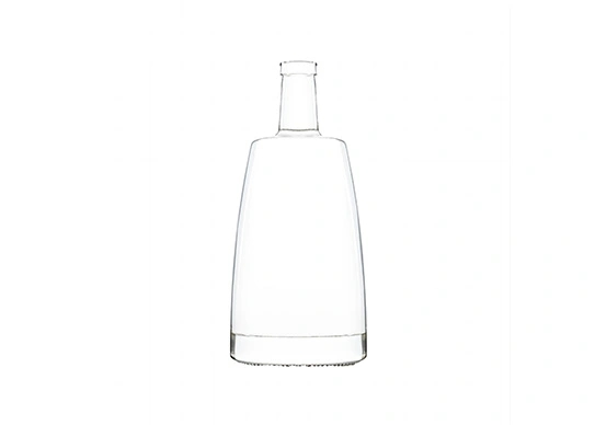Botella de Tequila de 700ml, forma oval plana de vidrio extra Flint vacío