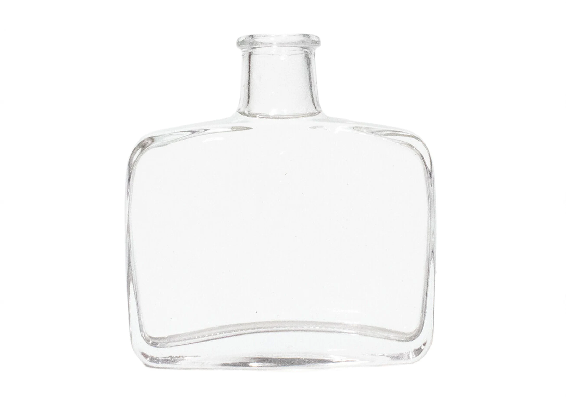 500ml rectángulo forma ovalada contenedor de vidrio