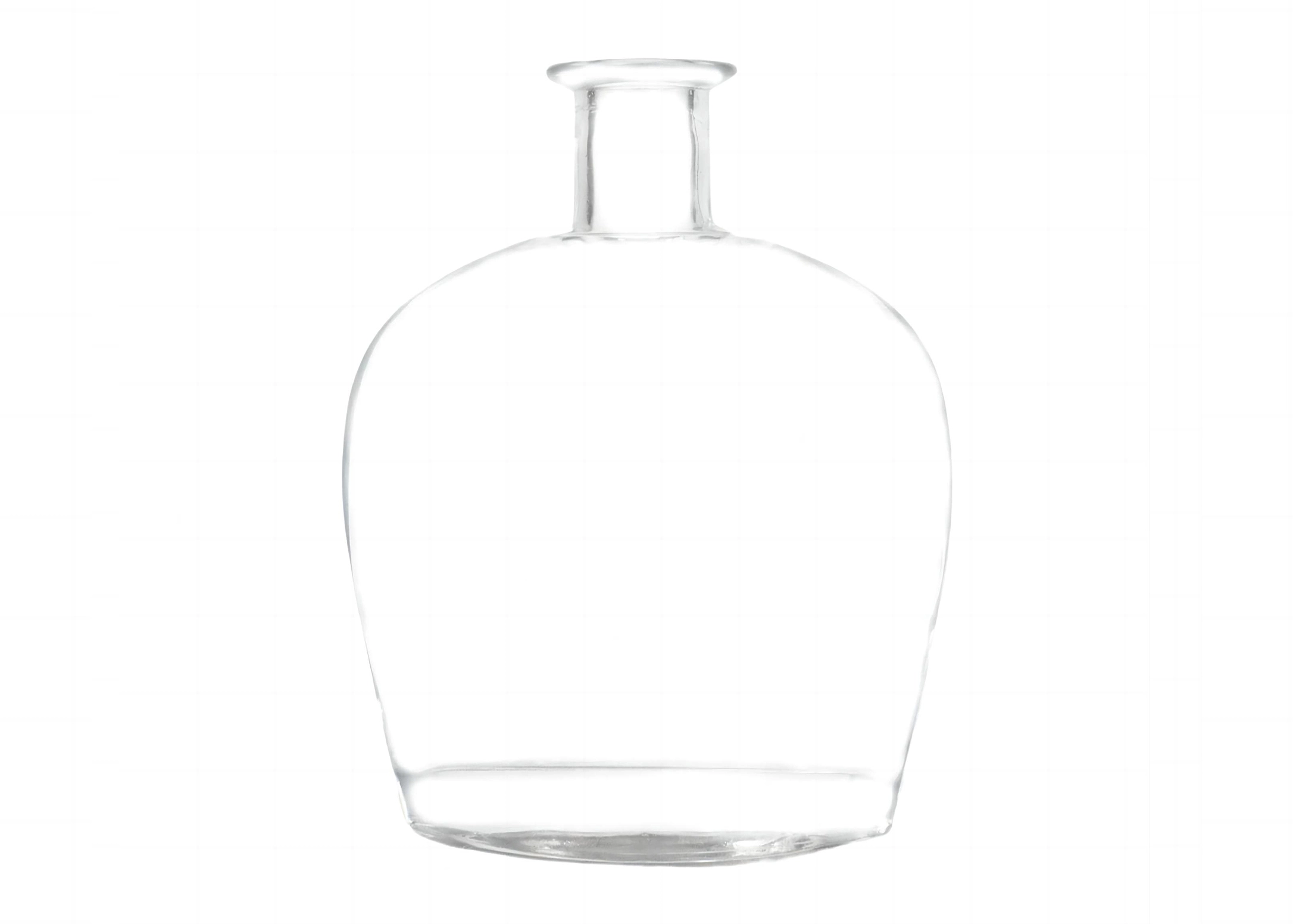Botella de vidrio coñac brandy vacía 500ml