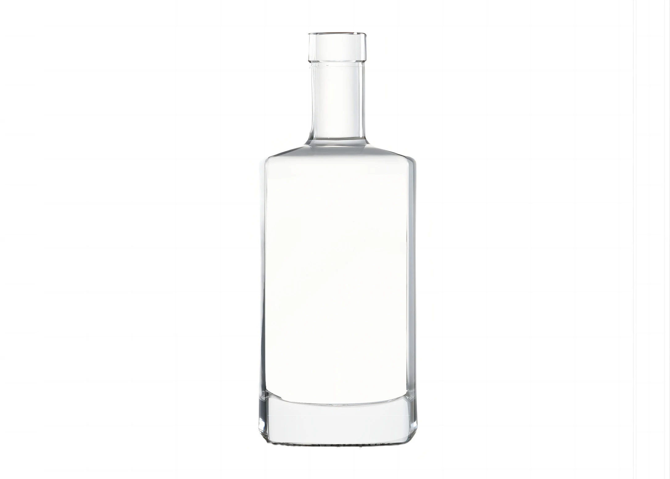 500ml botella de licores cuadrados acabado de placa