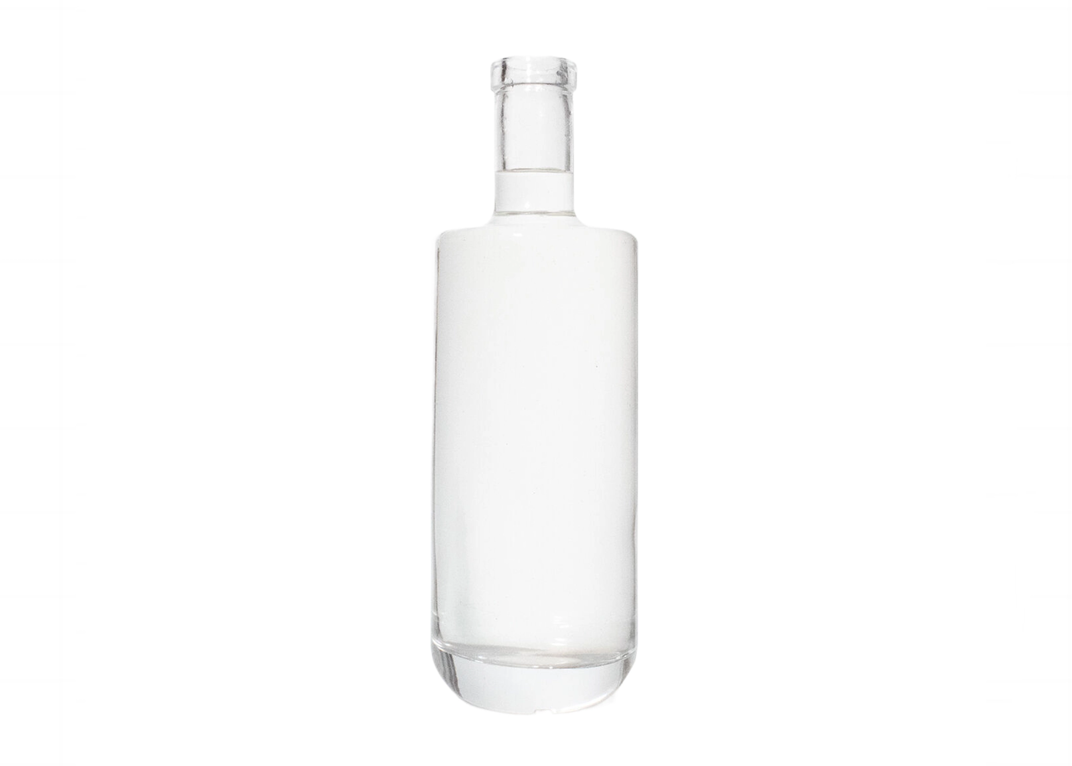 Botella de vidrio de moda de embalaje de ron premium