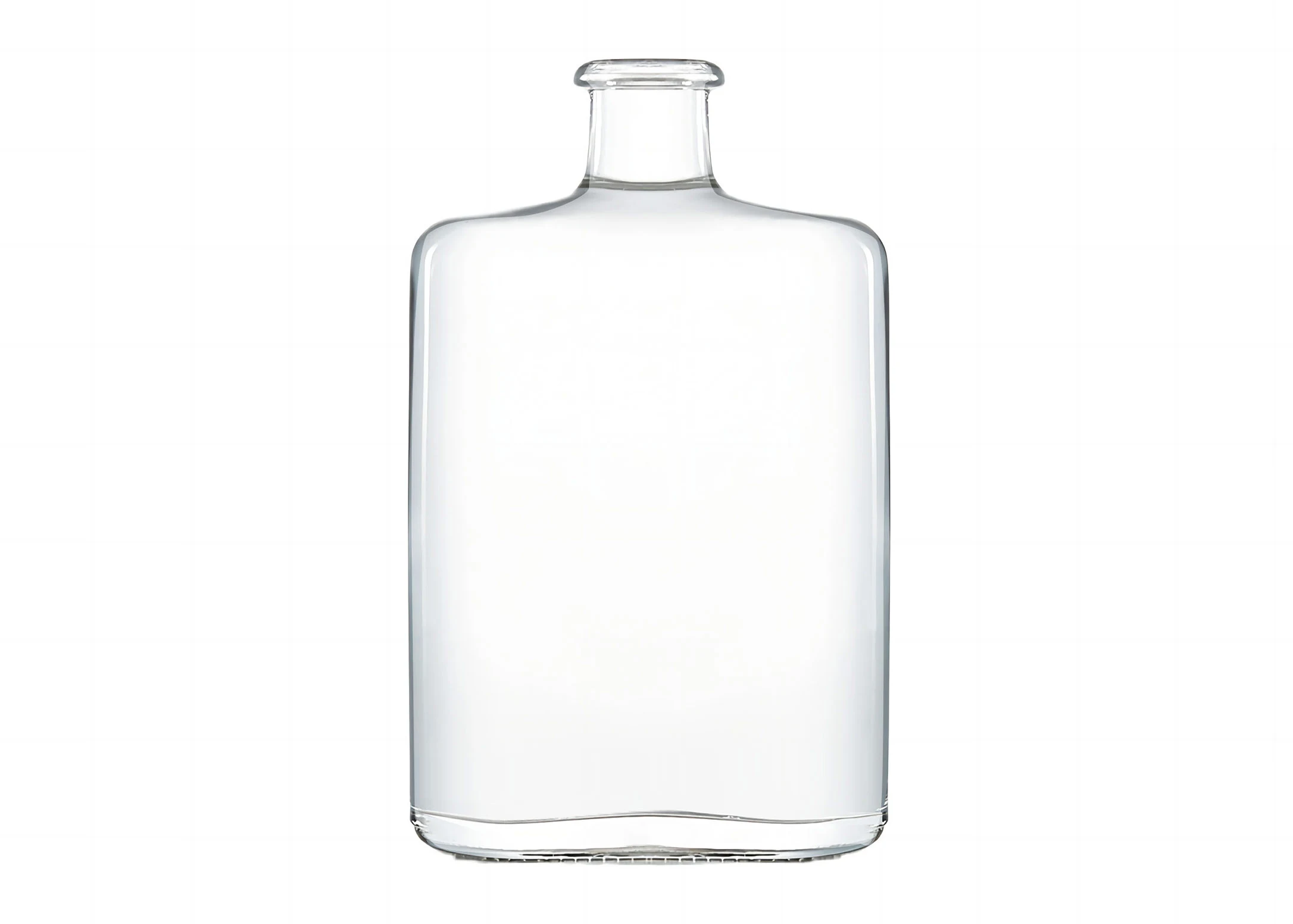 Gin Packaging botella de vidrio vacía 500ml tamaño forma ovalada