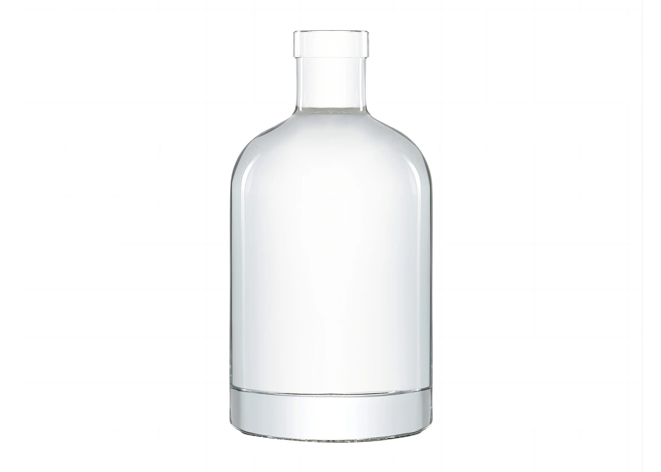 Cilindro redondo botella de vidrio de embalaje de alcohol