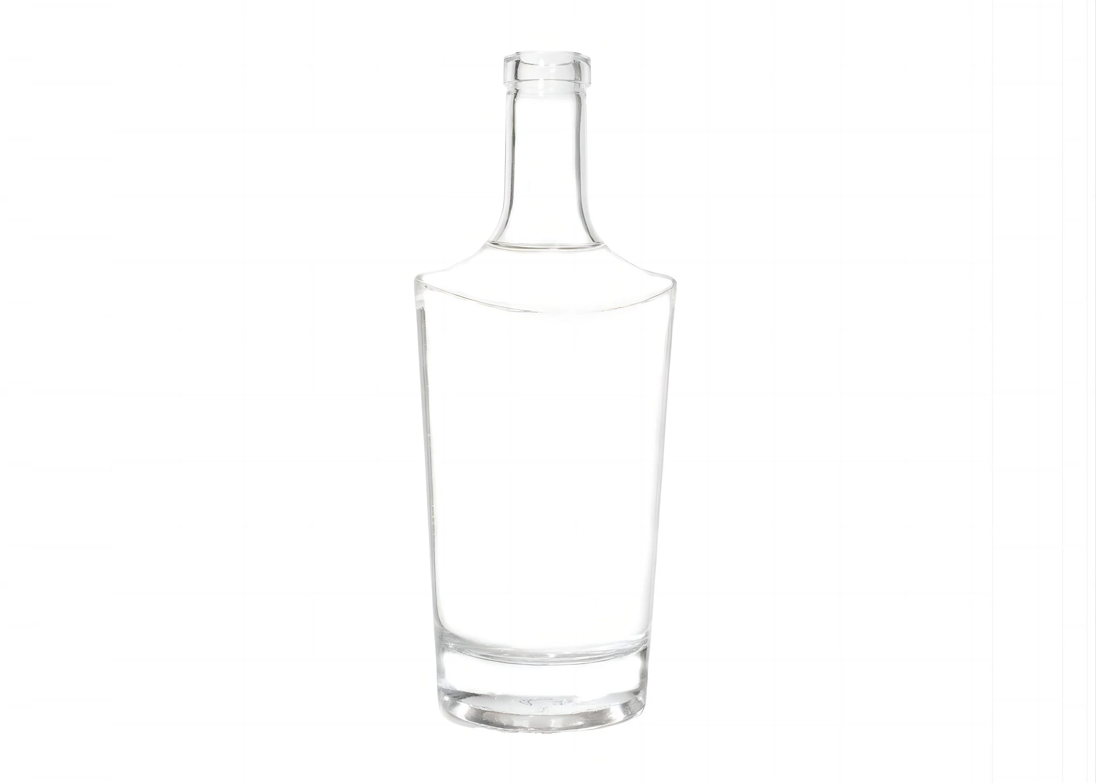 Botella de vidrio con diseño especial de hombro de 500ml