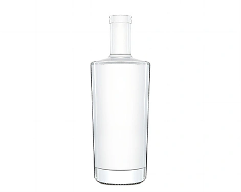 1000ml botella de cristal redonda de cristal, envase de licor de Gin