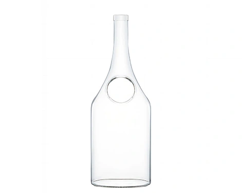Botella de licores de brandy con fondo fino oval Premium de 1000ml