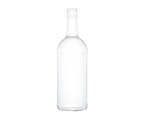 Embalaje redondo de botella de vidrio de pedernal de 1000ml