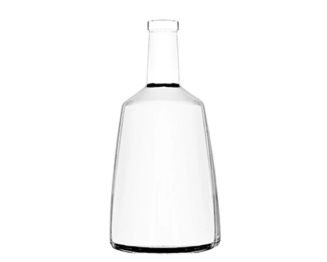 Nuevo diseño 1000ml botella de ron redonda clara embalaje
