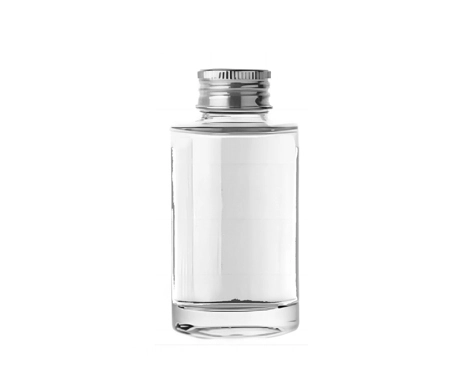 Botella de licor de vidrio Vodka con tapa de tornillo de queso de 50ml