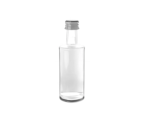 Botella de vidrio de whisky cracker de 50ml con tapón de rosca