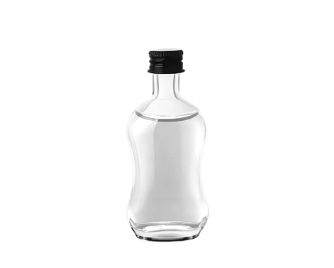 Botella de tequila de cristal de cintura delgada Vodka Gin Rum de 50ml con tapa GPI para embalaje de licor