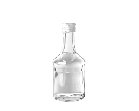 Botella de vidrio única de 50ml con tapa de tornillo Brownie