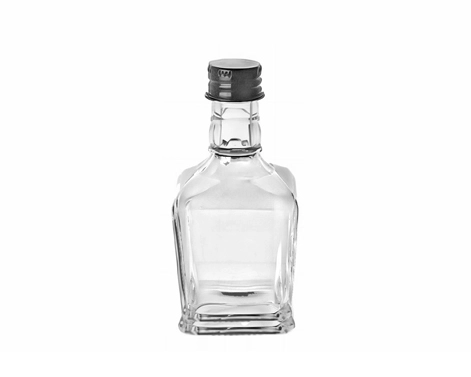 Botellas de licor de vidrio elegantes compactas cuadradas de 50ml perfectas para regalar