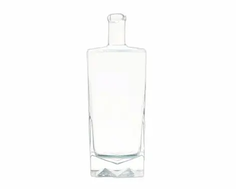 Botella de whisky Flint blanco extra cuadrado de 750ml