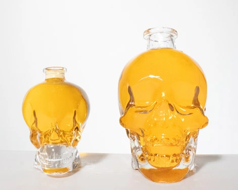¡Oferta! Botellas de vidrio con forma de calavera de diseño único Vodka