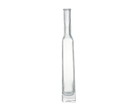 Botella de vidrio cuadrada Premium de 200ml con base gruesa y tapón de corcho-Elegante y duradero